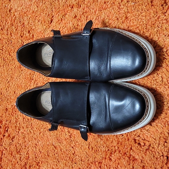 GUC Florsheim Dress Elegant Black Leather Mens Shoes Sneakers US Size 13 - Picture 3 of 10